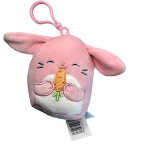 NWT Squishmallows BOP Pink Bunny Clip 3.5” Easter Basket.     ‎              C2